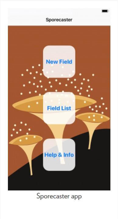 Figure 2. University of Wisconsin Sporecaster app. Picture courtesy of University of Wisconsin – Nutrient and Pest Management Program. Permission to use provided by Dr. Damon Smith, University of Wisconsin.
